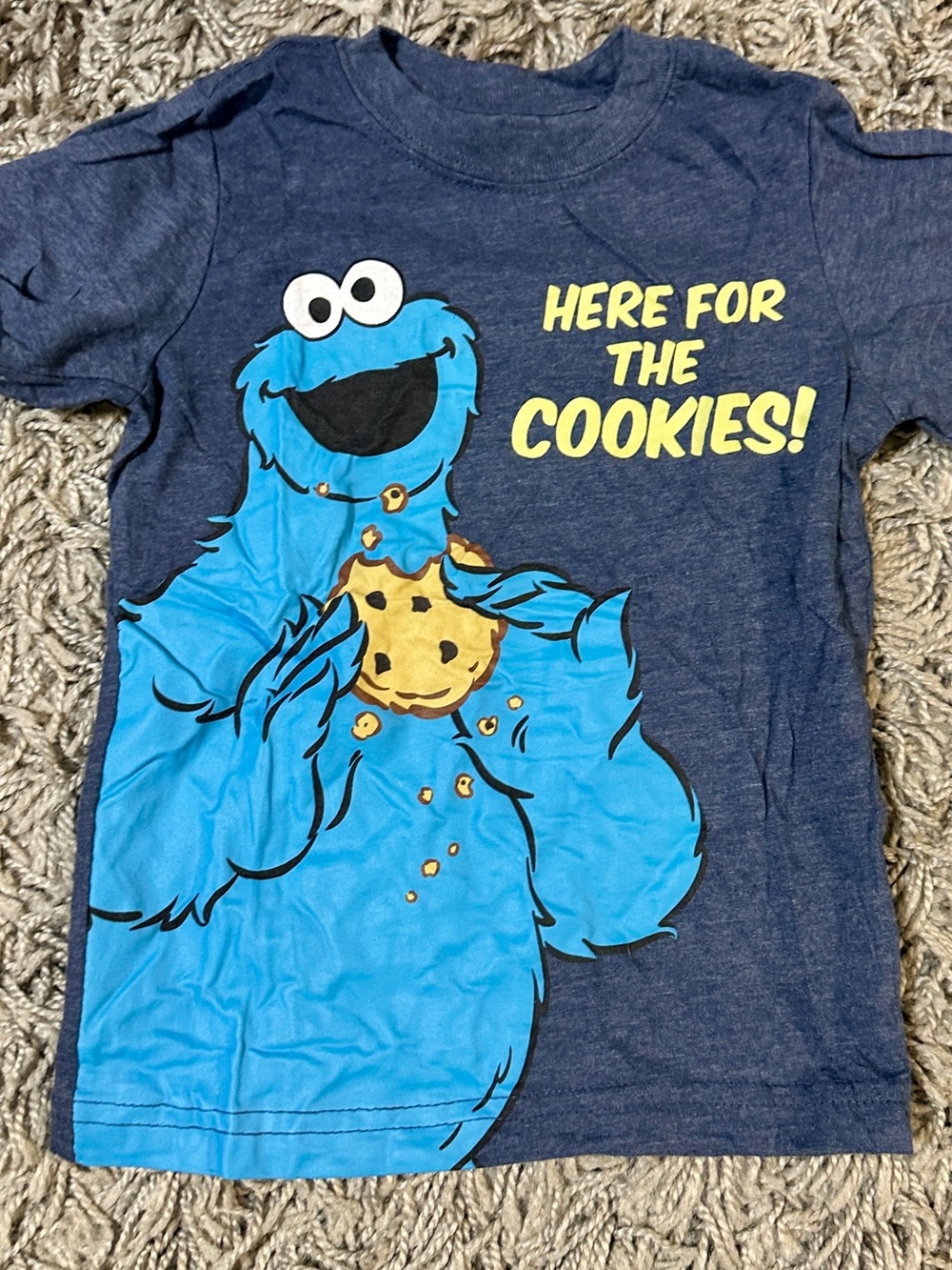 Sesame Street Navy Graphic Tee with Teal Accent